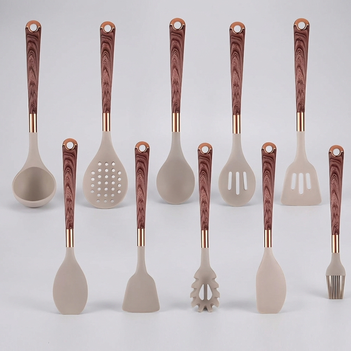 Juego de Utensilios de Cocina de Silicona de 10 Piezas