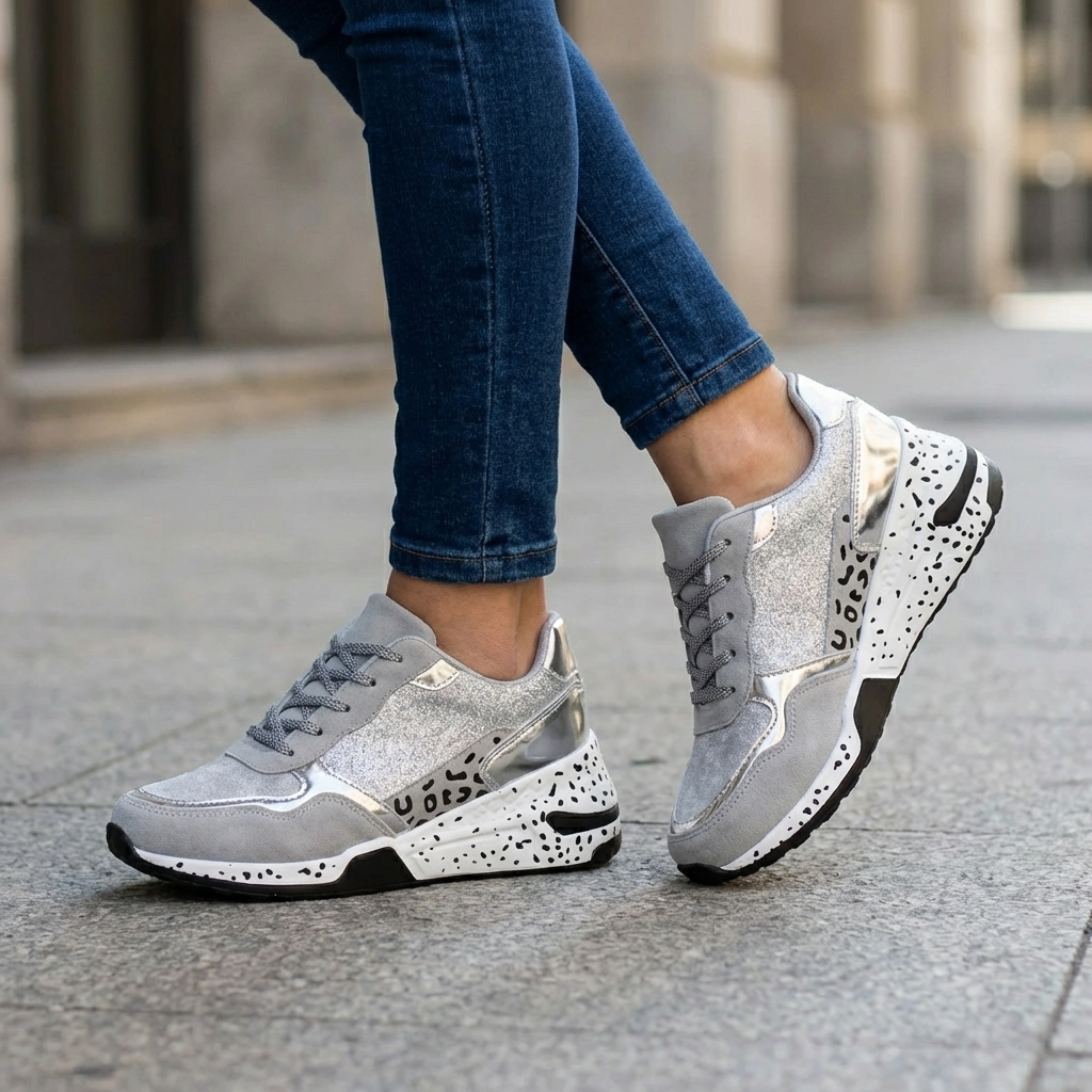 Zapatilla Mujer Impresa con Cordones