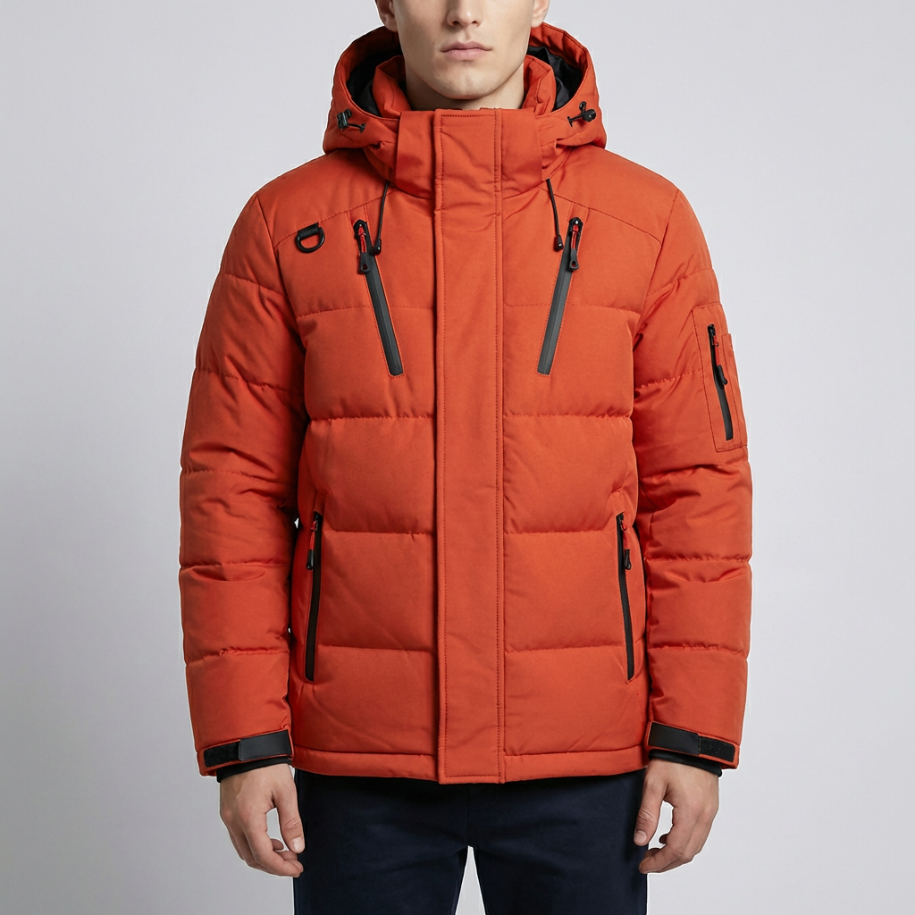 Chaqueta de Invierno Aislada con Capucha para Hombres