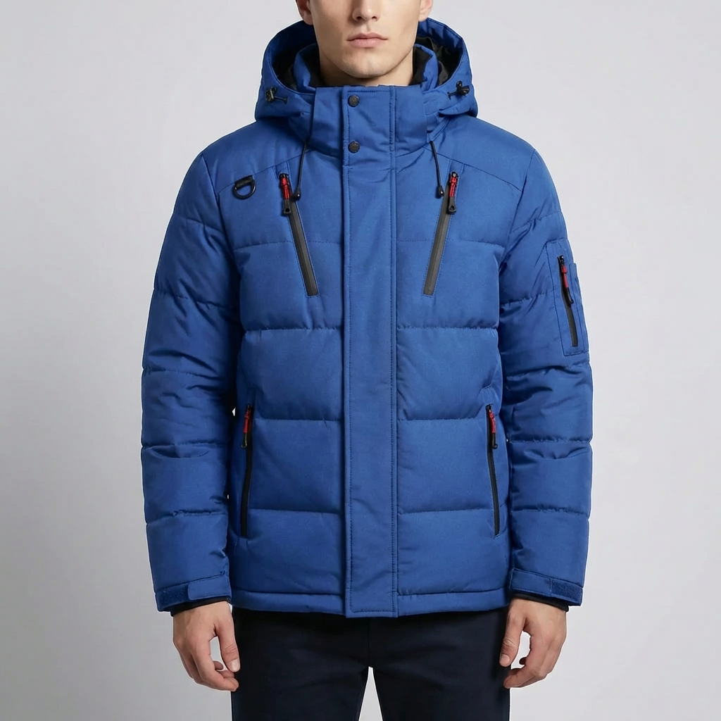 Chaqueta de Invierno Aislada con Capucha para Hombres