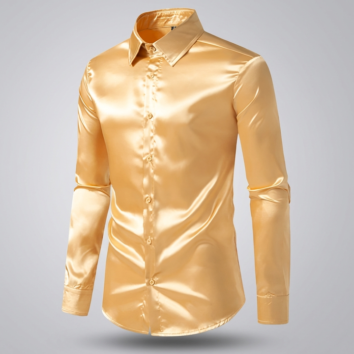Camisas de Manga Larga Brillantes para Negocios para Hombres