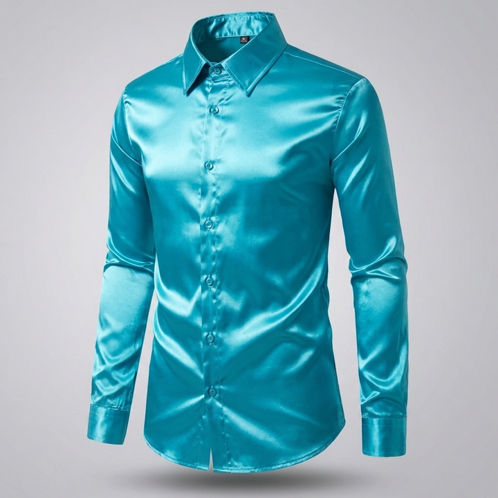 Camisas de Manga Larga Brillantes para Negocios para Hombres