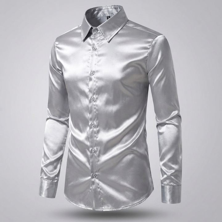 Camisas de Manga Larga Brillantes para Negocios para Hombres