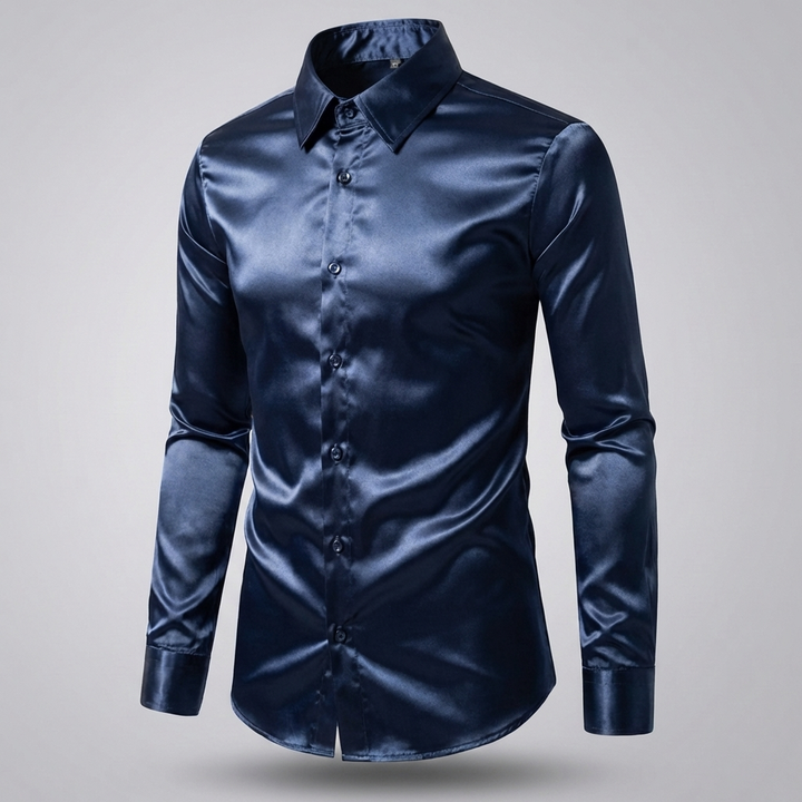 Camisas de Manga Larga Brillantes para Negocios para Hombres