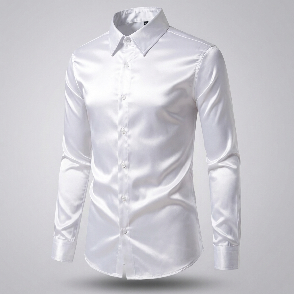 Camisas de Manga Larga Brillantes para Negocios para Hombres