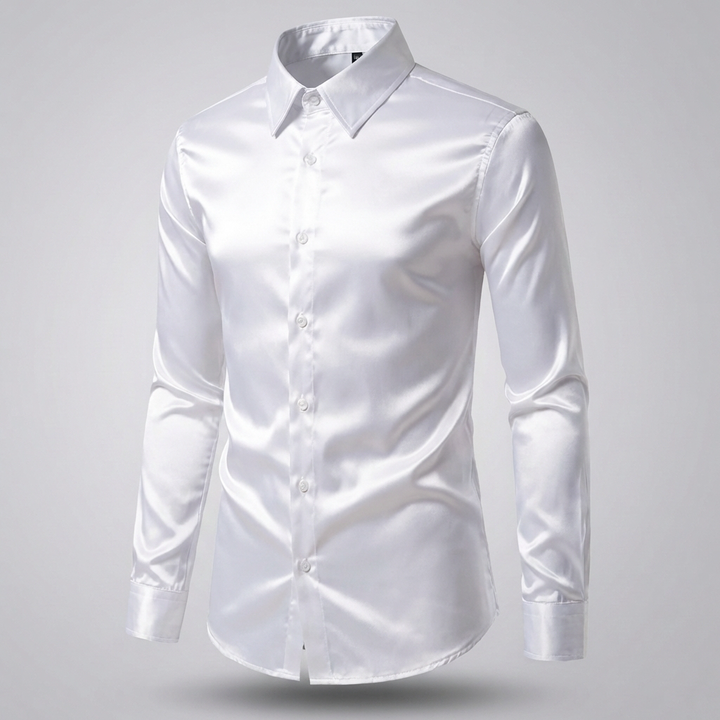 Camisas de Manga Larga Brillantes para Negocios para Hombres