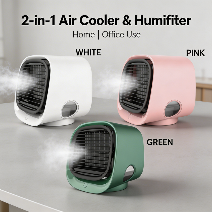 Enfriador de Aire y Humidificador 2 en 1 para Hogar o Oficina
