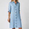 Vestido Midi de Lino Casual de Verano