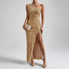 Vestido Maxi de Noche con Lentejuelas