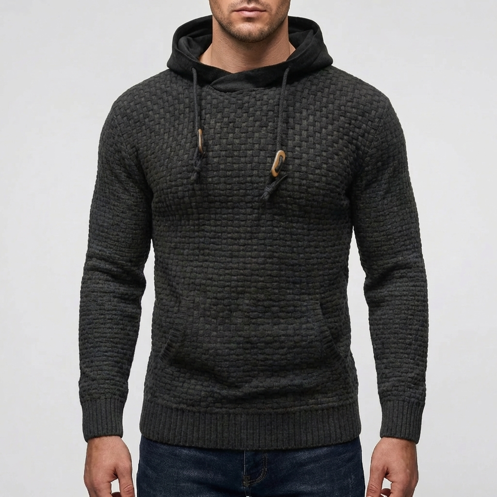 Sudadera con Capucha para Hombres con Textura de Gofre