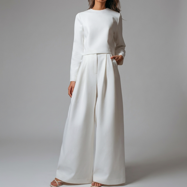 Conjunto Palazzo Elegante de Dos Piezas para Mujeres