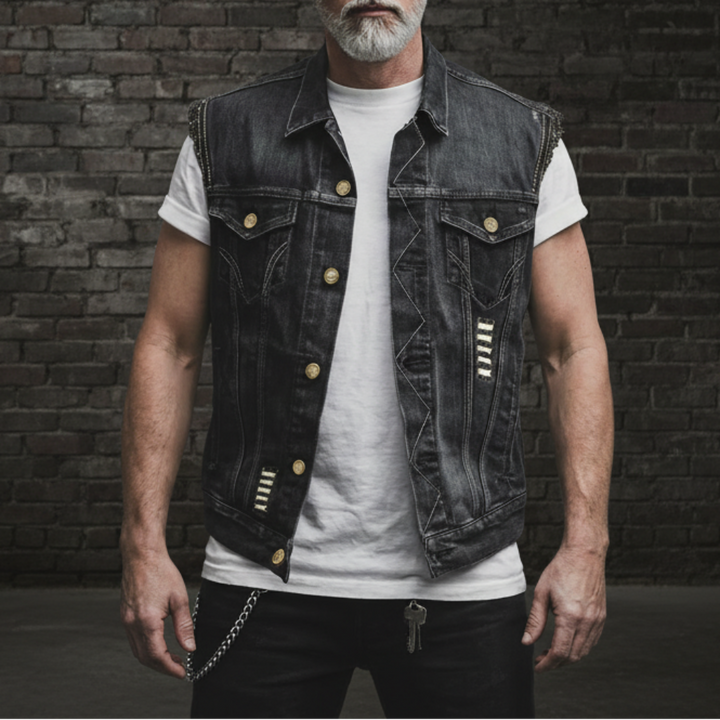 Chaleco Denim Retro para Hombres