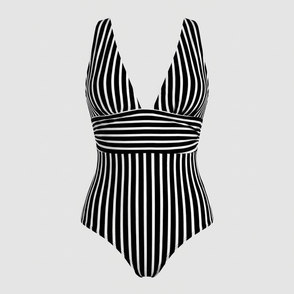 Traje de baño a rayas para mujer, imagen 6