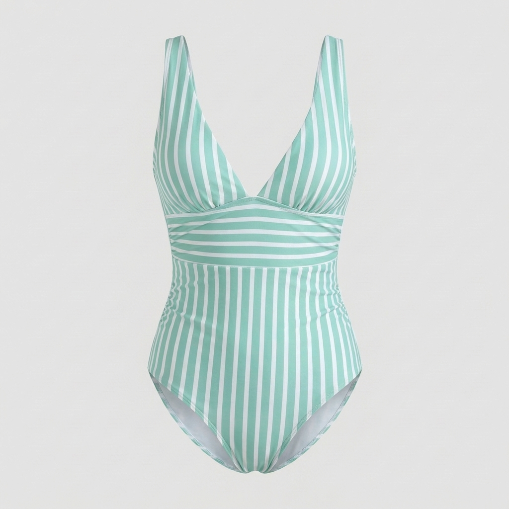 Traje de baño a rayas para mujer, imagen 3