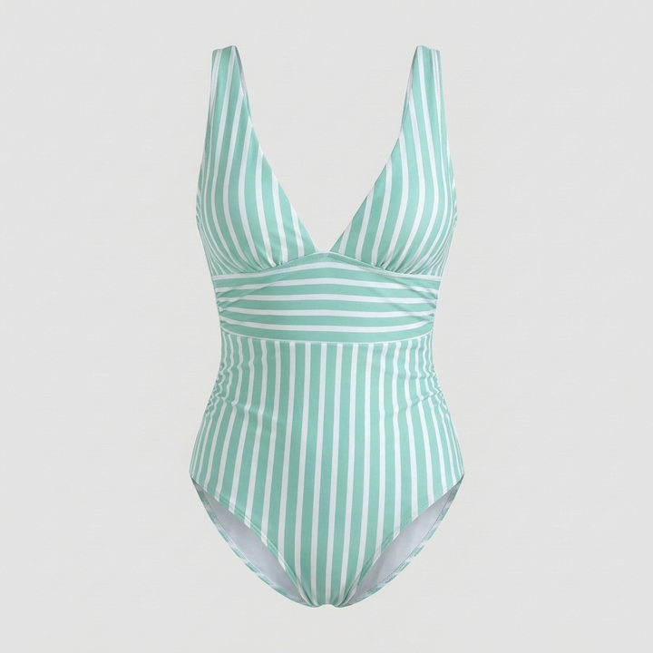 Traje de baño a rayas para mujer, imagen 3