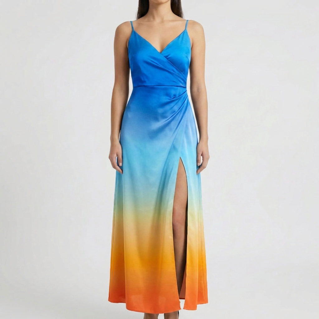 Vestido Maxi Sin Mangas Con Ventana Lateral