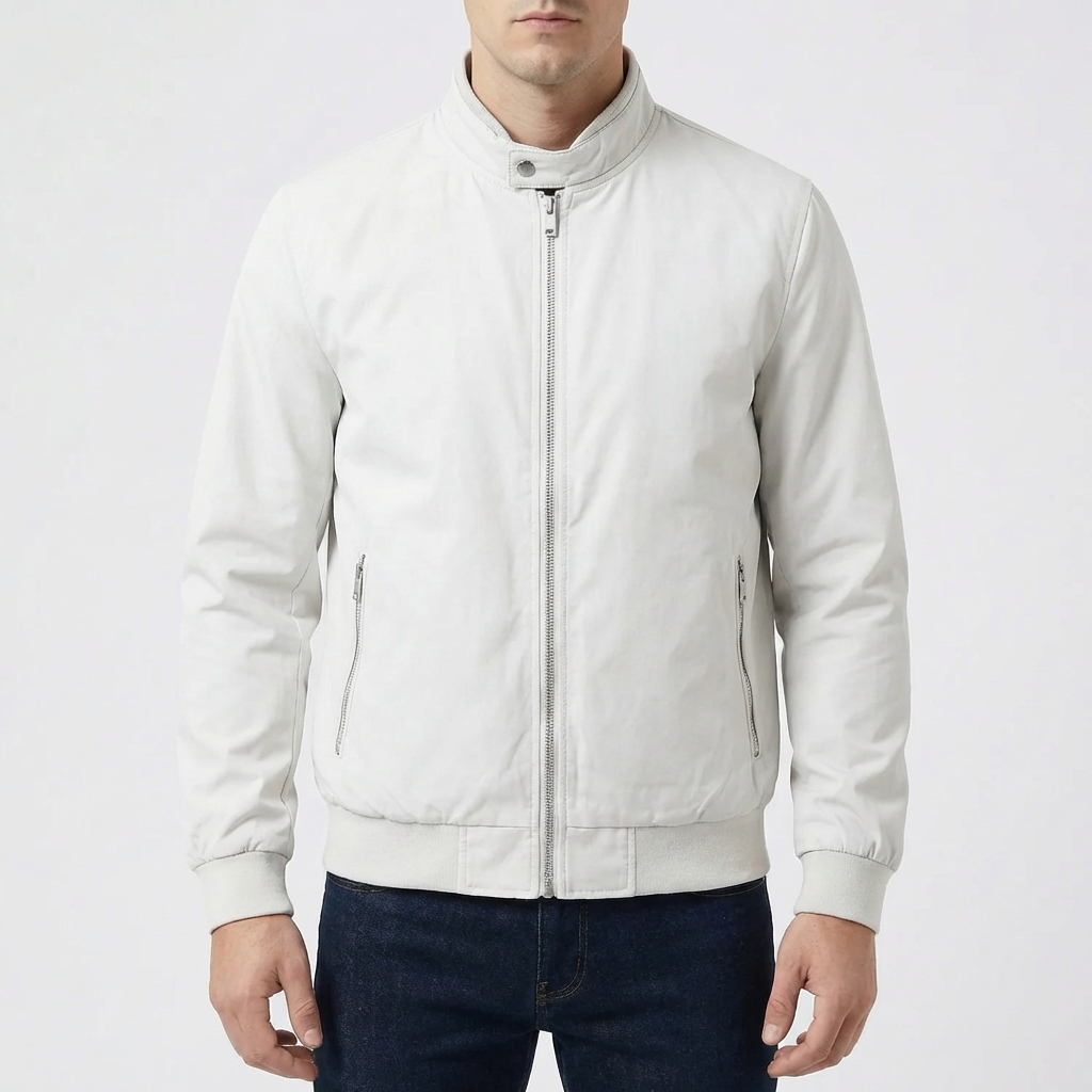 Chaqueta con Cremallera Estilo Bomber Deportiva para Hombres