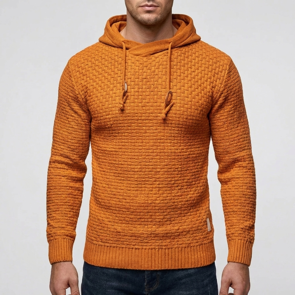 Sudadera con Capucha para Hombres con Textura de Gofre