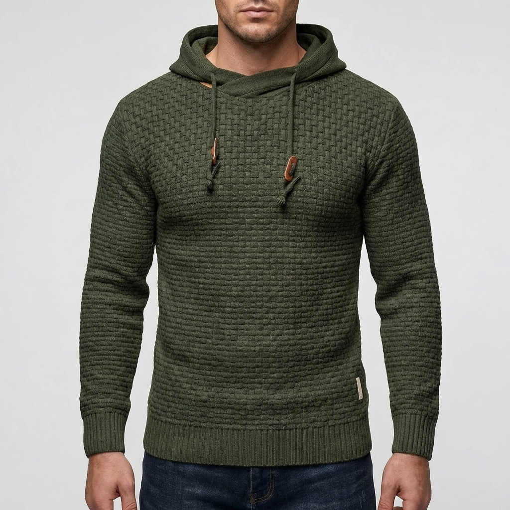 Sudadera con Capucha para Hombres con Textura de Gofre