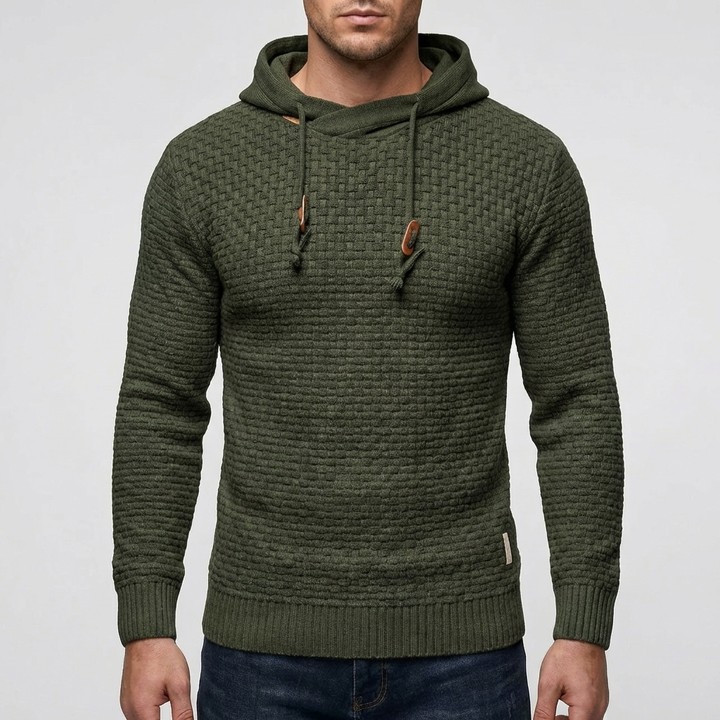 Sudadera con Capucha para Hombres con Textura de Gofre