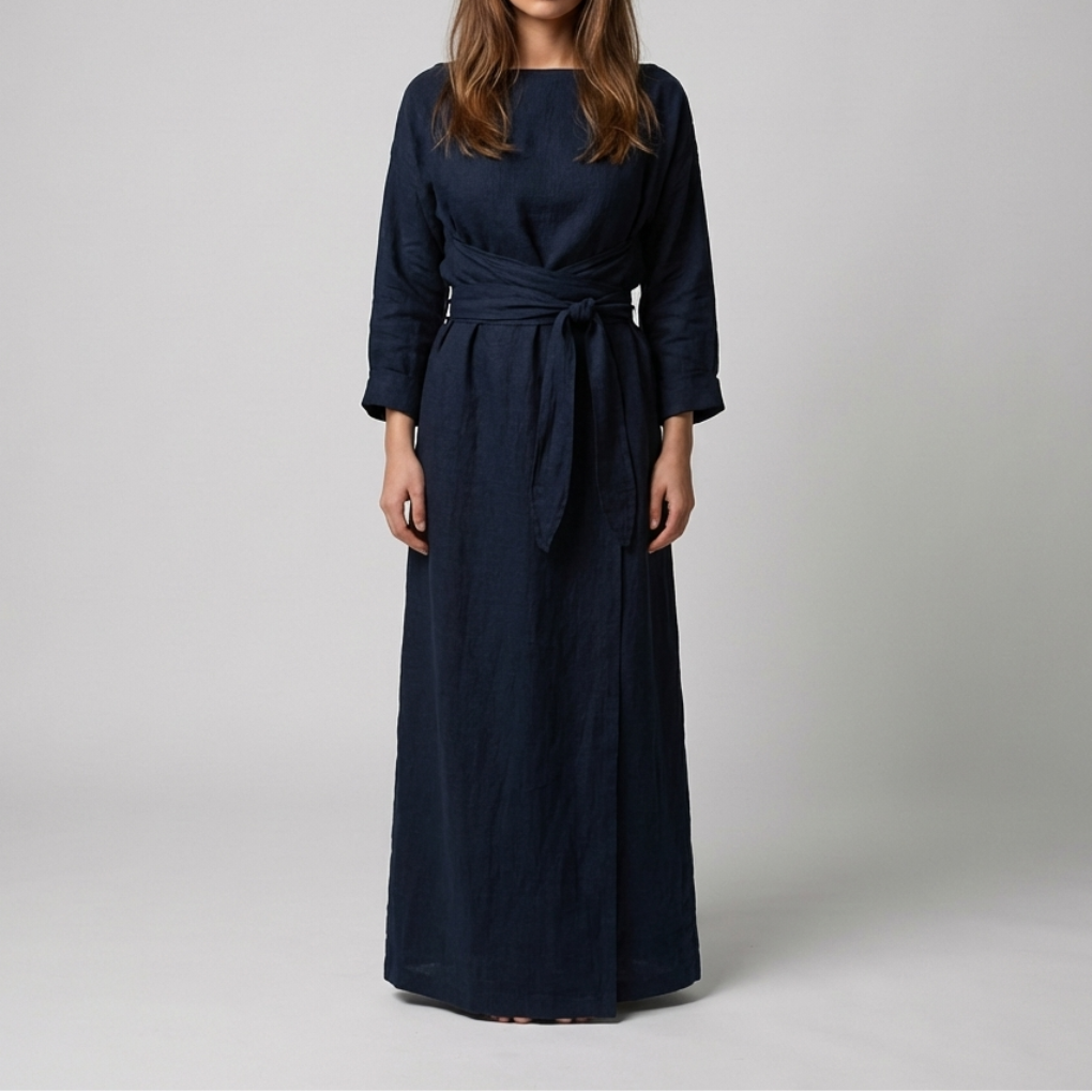 Vestido con Detalle de Lazo para Mujeres