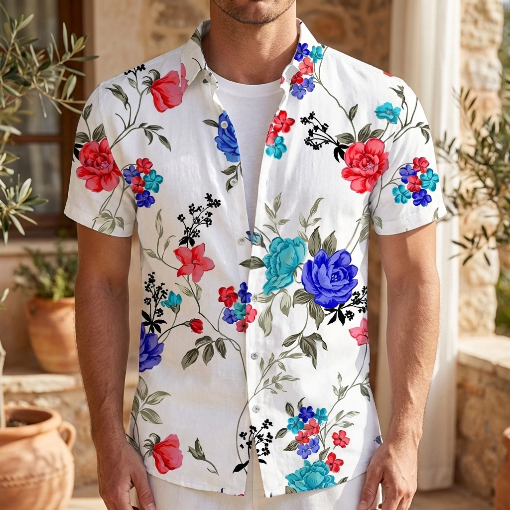 La Camisa de Diseñador Masculina Estilosa