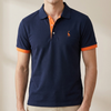 Camisa Polo de Algodón con Cuello Stand para Hombres