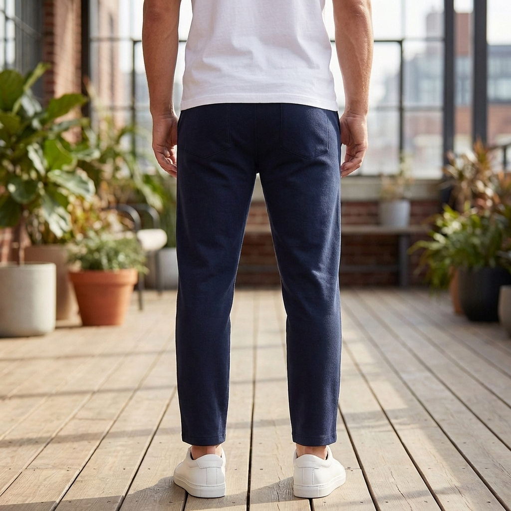 Pantalones Con Cordones Ajustados Para Hombres