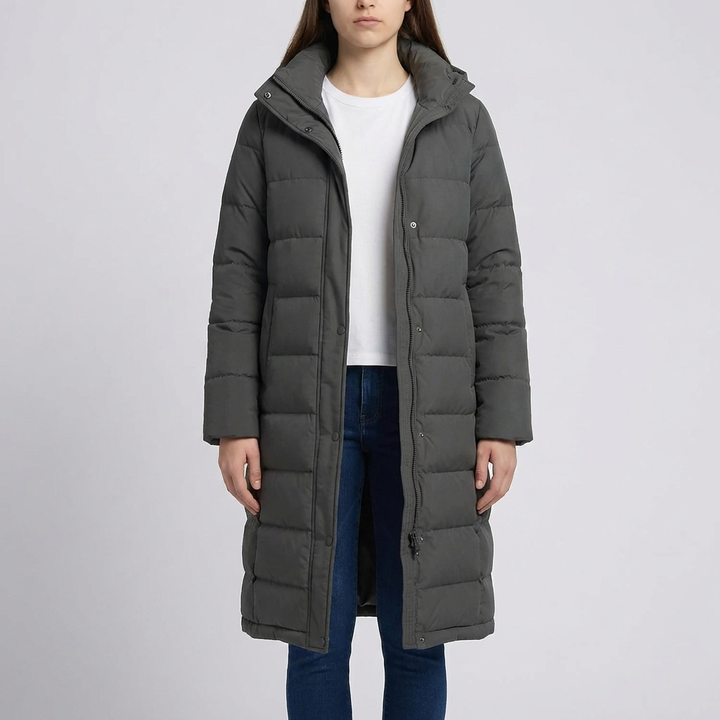 Chaqueta Larga de Invierno con Capucha Acolchada
