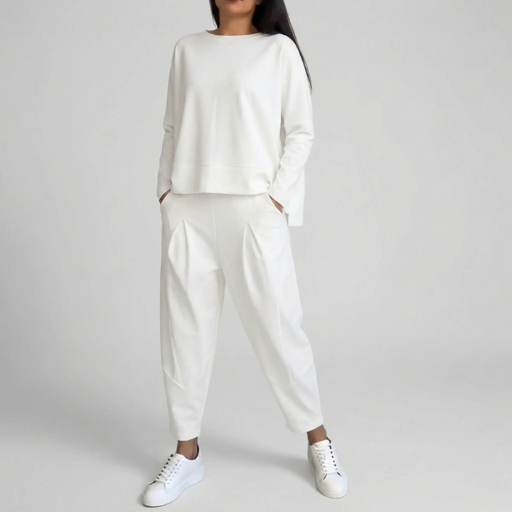 Conjunto de Top de Manga Larga y Pantalones Coordinados
