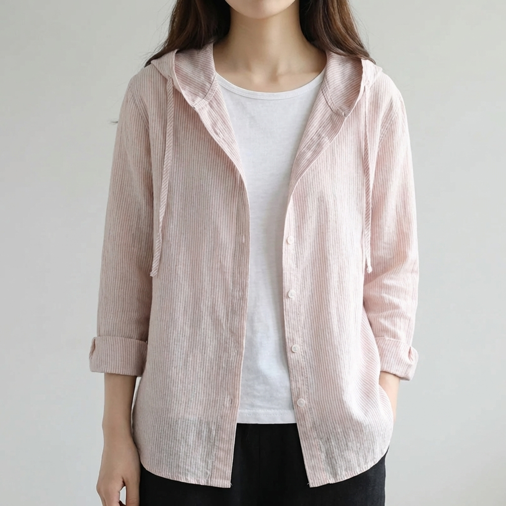 Blusa de Lino Transpirable para Mujeres