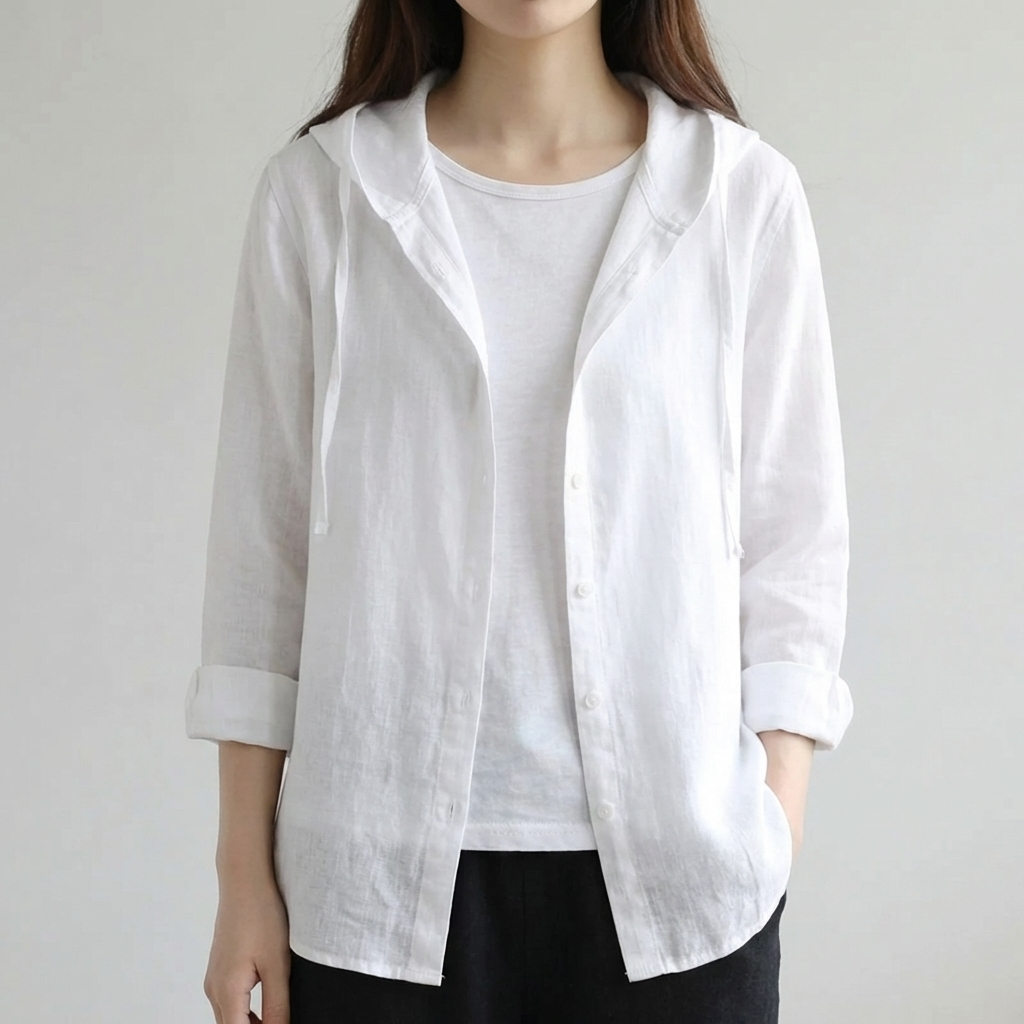 Blusa de Lino Transpirable para Mujeres