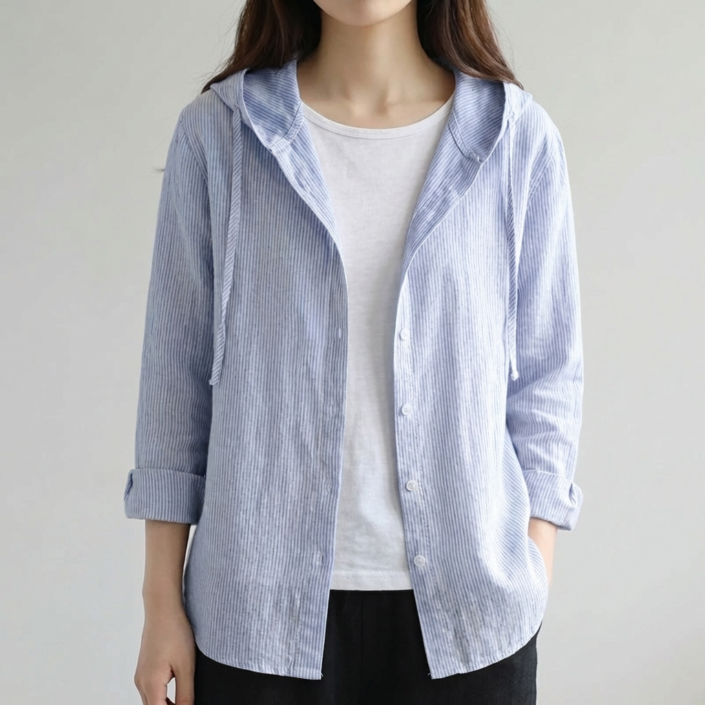 Blusa de Lino Transpirable para Mujeres