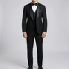 Conjunto de traje formal de 3 piezas ajustado