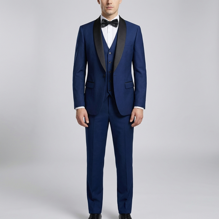 Conjunto de traje formal de 3 piezas ajustado