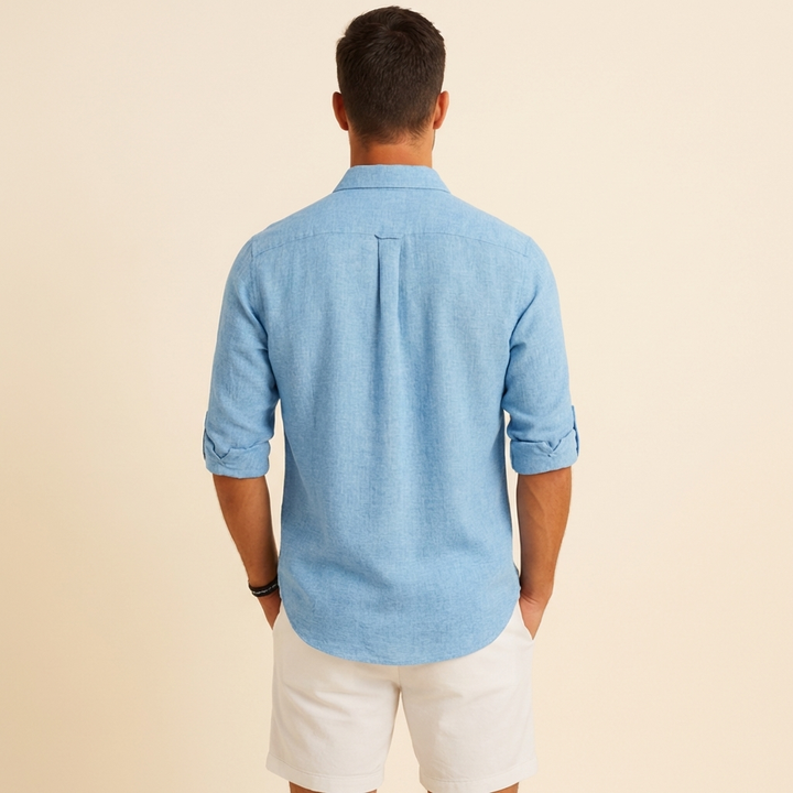 Camisa Casual de Manga Larga Suelta para Hombres