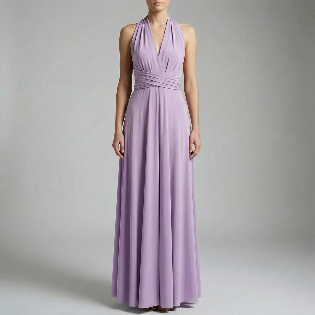 Vestido Midi Envuelto Ajustable Para Mujeres