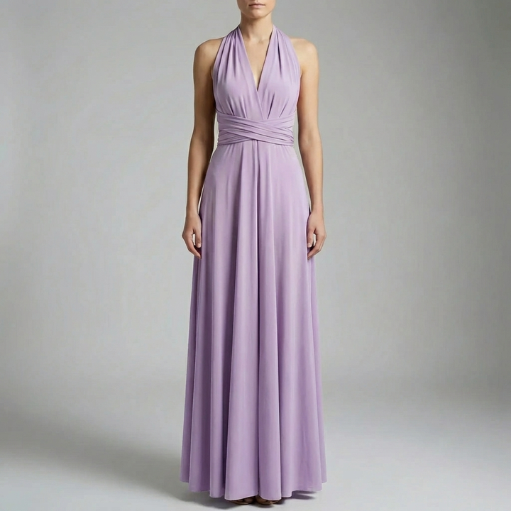 Vestido Midi Envuelto Ajustable Para Mujeres
