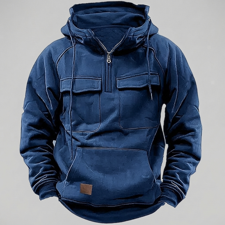Chaqueta Hoodie Moto Retro para Hombres