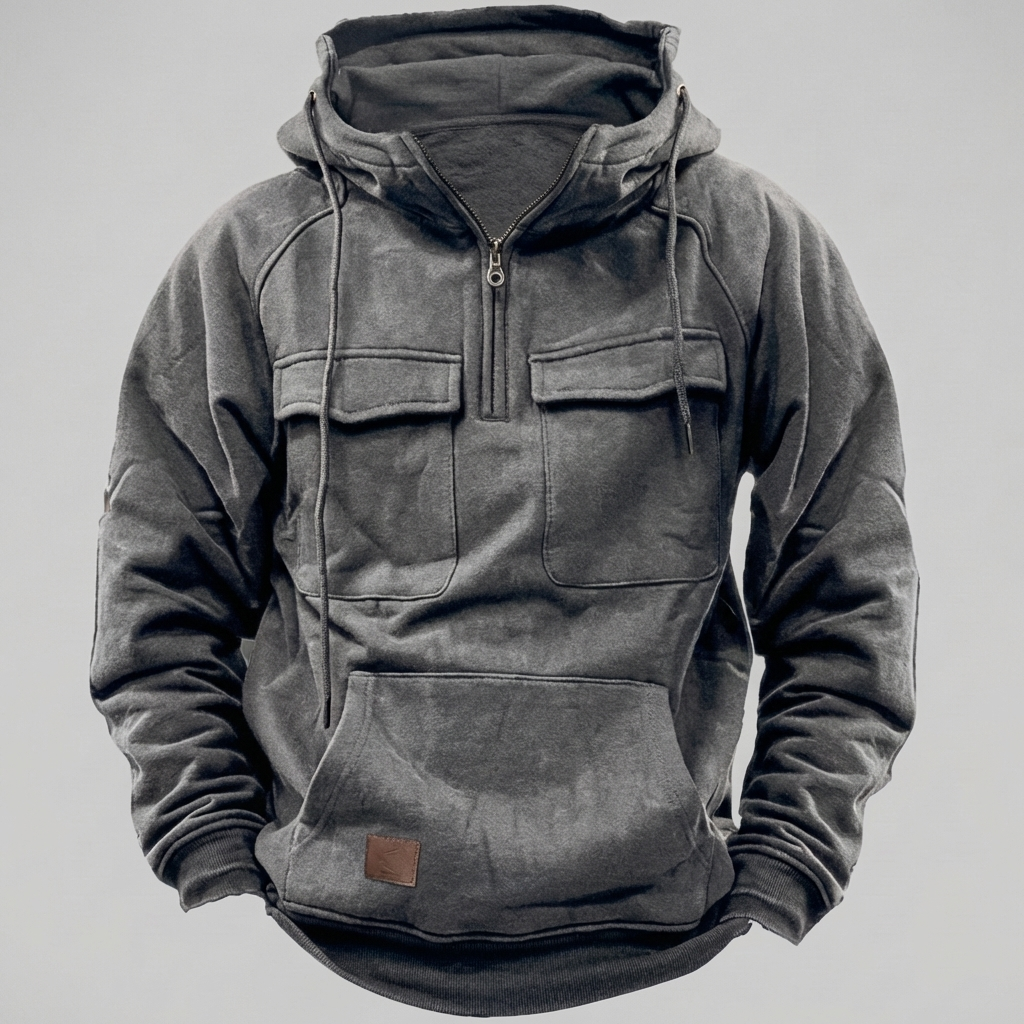 Chaqueta Hoodie Moto Retro para Hombres