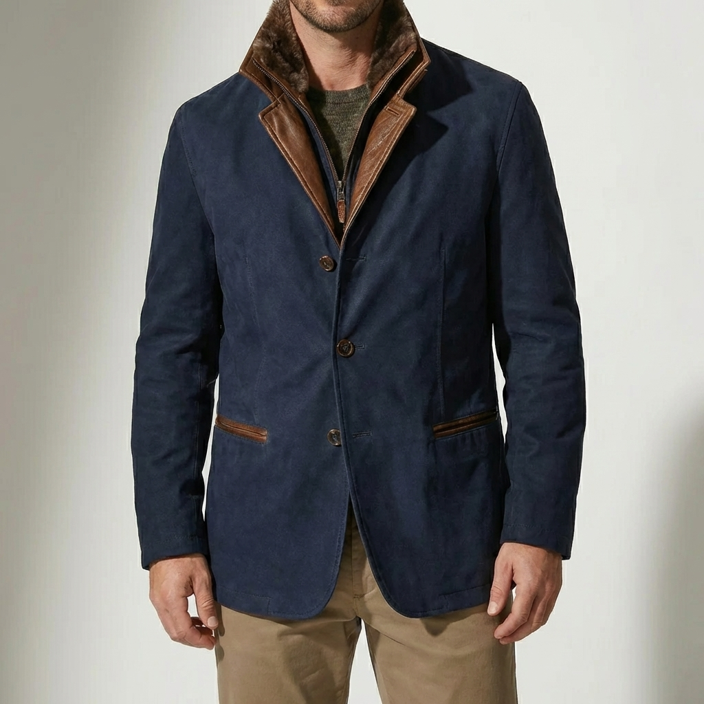 Chaqueta de Botón Frontal para Hombre Inspirada en el Patrimonio