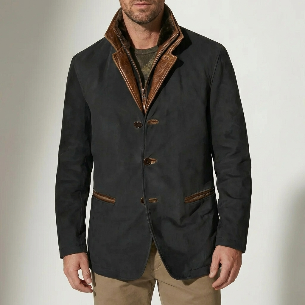 Chaqueta de Botón Frontal para Hombre Inspirada en el Patrimonio
