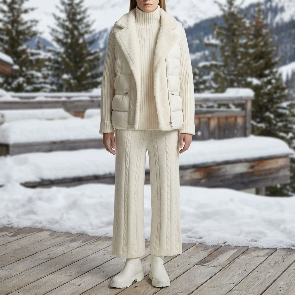 Conjunto de Tejido de Invierno Aislado de 3 Piezas