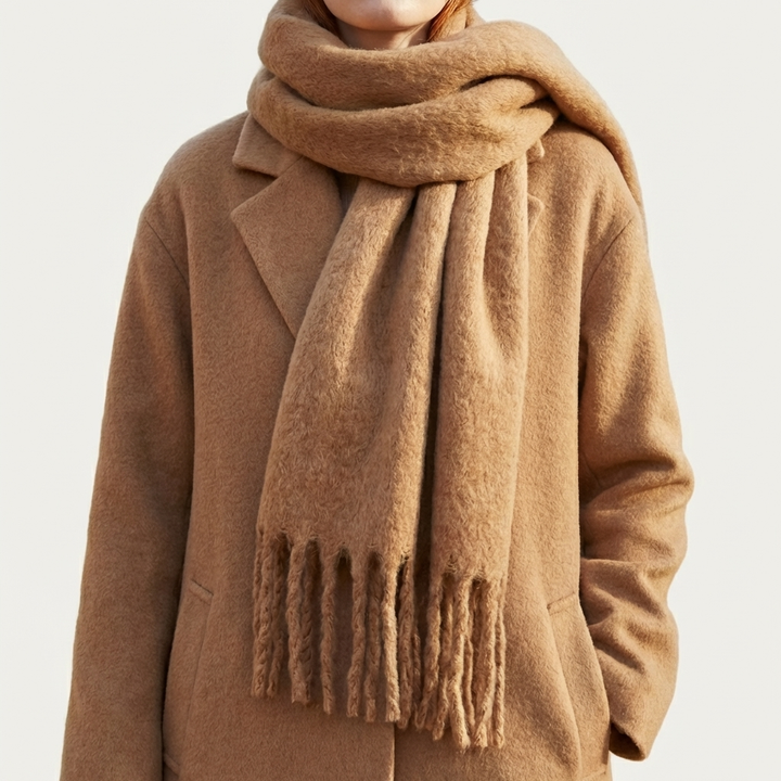 Bufanda Larga con Franjas de Tassel