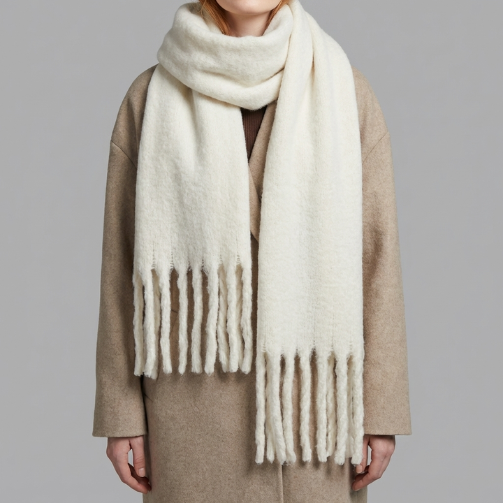 Bufanda Larga con Franjas de Tassel