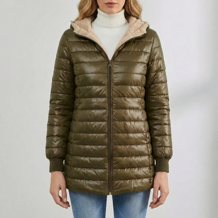 Chaqueta de Invierno Casual Aislada con Acolchamiento