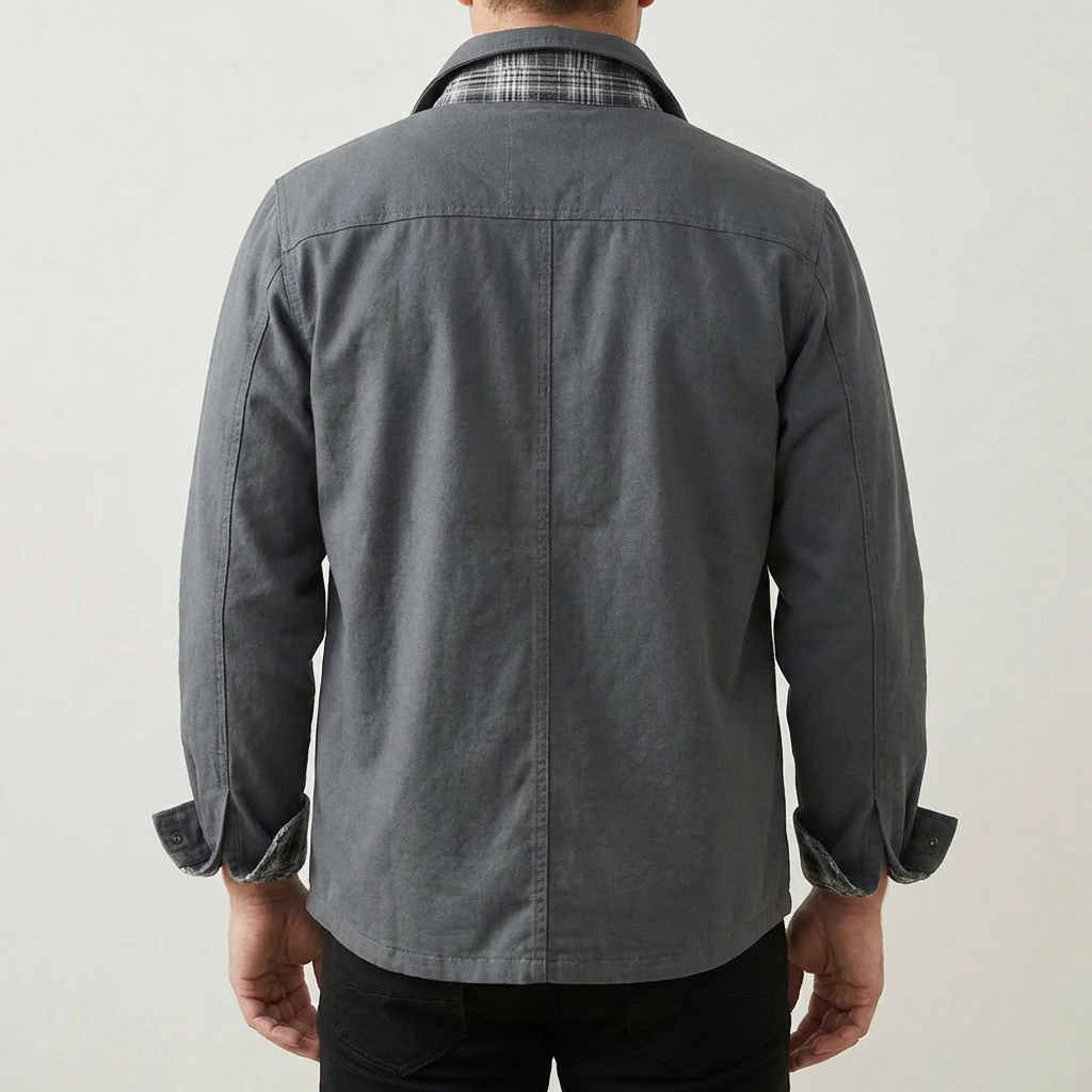 Chaqueta de Flanela a Cuadros Vintage para Hombres