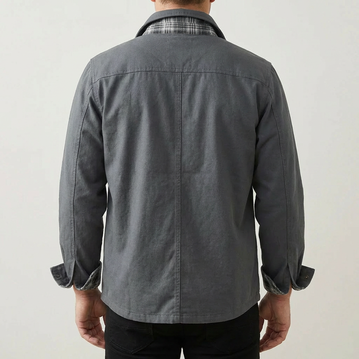 Chaqueta de Flanela a Cuadros Vintage para Hombres