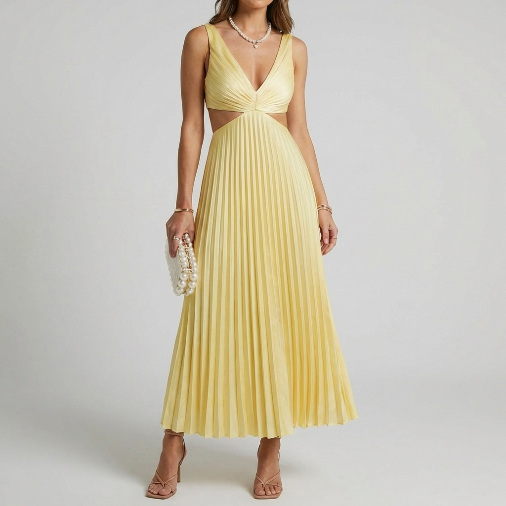 Vestido Sin Mangas con Espalda Descubierta Sophisticación Graciosa para Mujeres