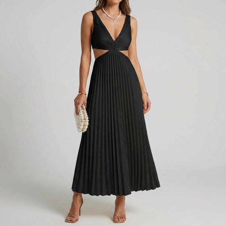 Vestido Sin Mangas con Espalda Descubierta Sophisticación Graciosa para Mujeres